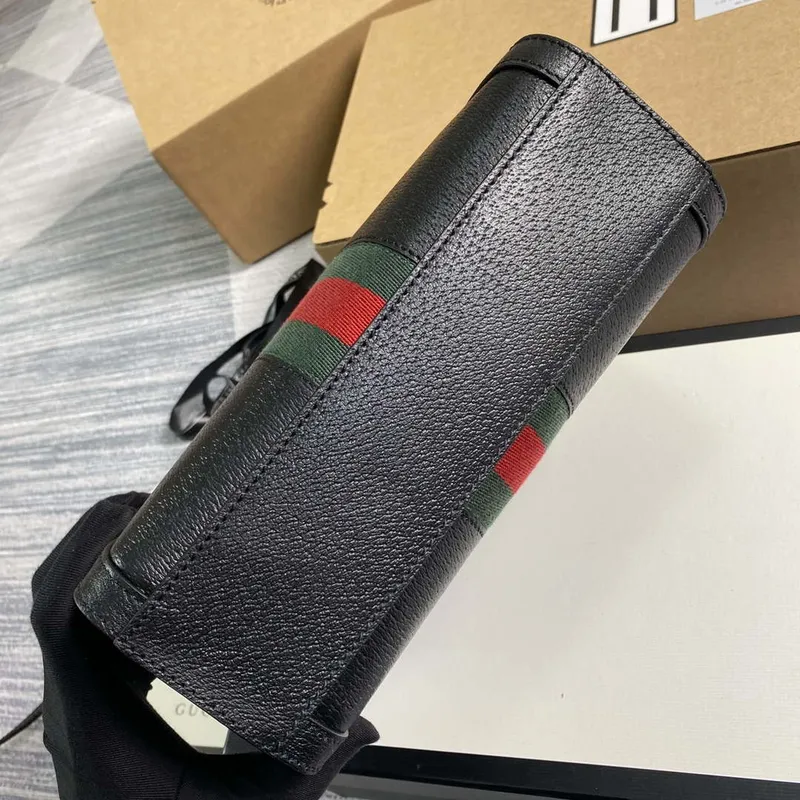Gucci 547551 Ophidia Malá GG Tote Taška Černá kůže