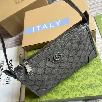 Gucci 752581 Ophidia GG Messenger Bag Šedá