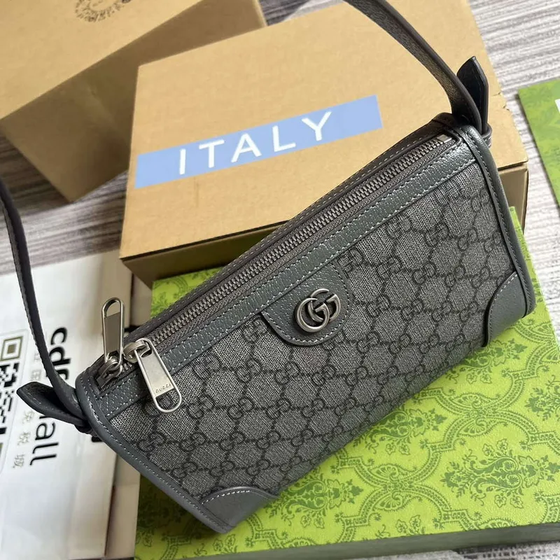 Gucci 752581 Ophidia GG Messenger Bag Šedá