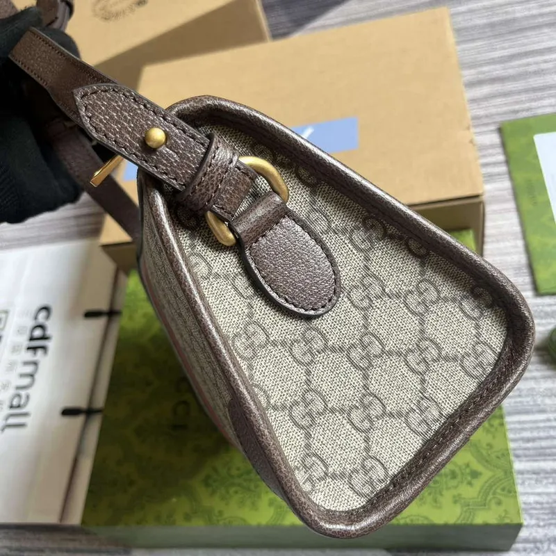 Gucci 752581 Ophidia GG Messenger Bag Hnědá