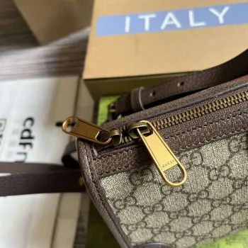 Gucci 752581 Ophidia GG Messenger Bag Hnědá