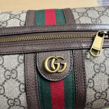Gucci 739391 Gucci Savoy Toaletní taška Hnědá