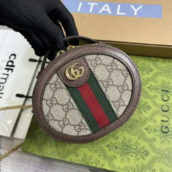 Gucci 725147 Ophidia Mini Chain Bag Hnědá