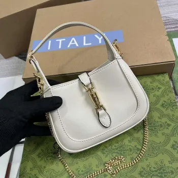 Gucci 760249 Jackie 1961 Super Mini Taška Bílá