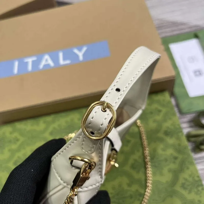 Gucci 760249 Jackie 1961 Super Mini Taška Bílá