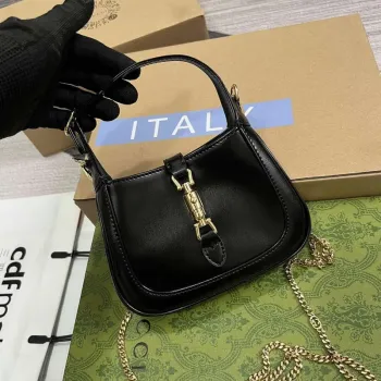 Gucci 760249 Jackie 1961 Super Mini Taška Černá