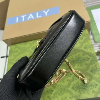 Gucci 760249 Jackie 1961 Super Mini Taška Černá