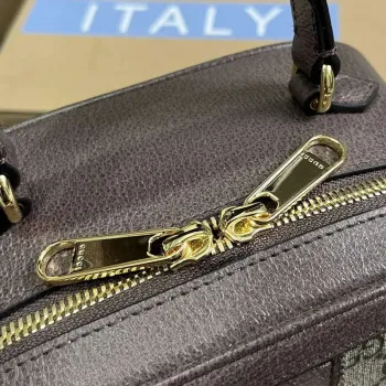 Gucci 772157 Ophidia GG Mini Taška s Horním Držadlem Hnědá