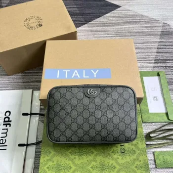 Gucci 760019 Ophidia GG Toaletní taška Šedá