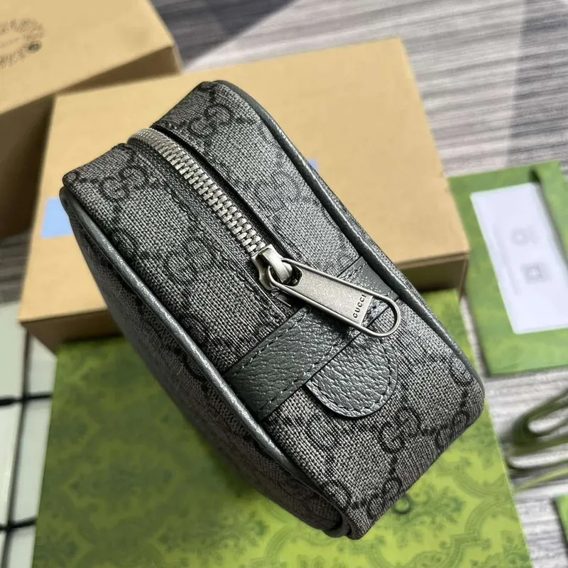 Gucci 760019 Ophidia GG Toaletní taška Šedá