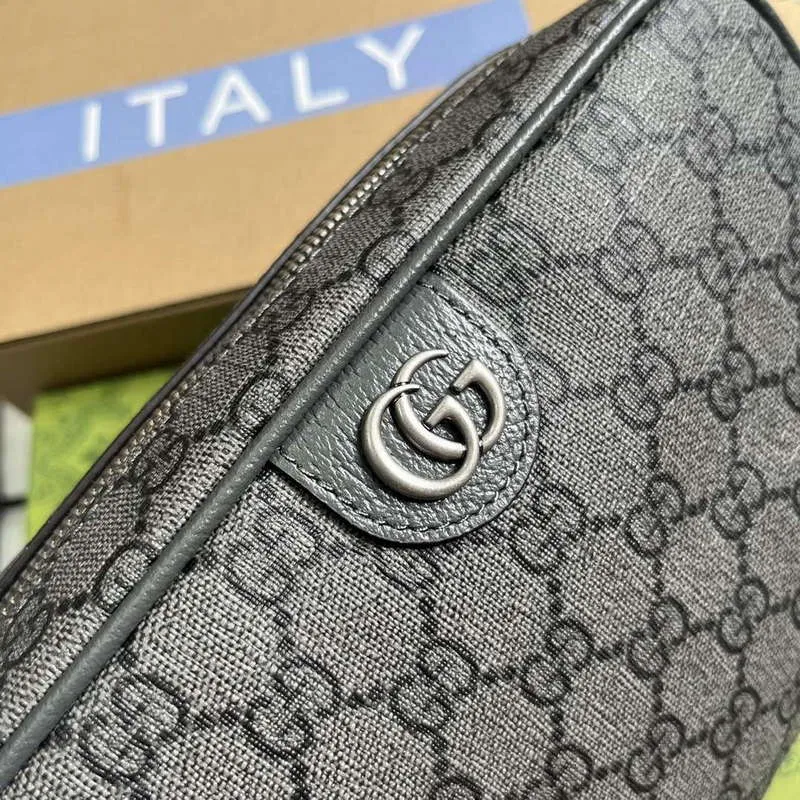 Gucci 760019 Ophidia GG Toaletní taška Šedá