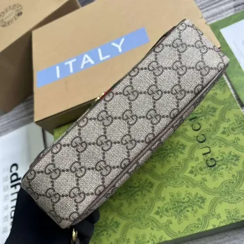 Gucci 760245 Ophidia GG Pouch Bag Hnědá