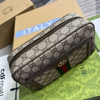 Gucci 760245 Ophidia GG Pouch Bag Hnědá