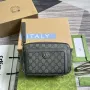 Gucci 760245 Ophidia GG Pouch Bag Šedá