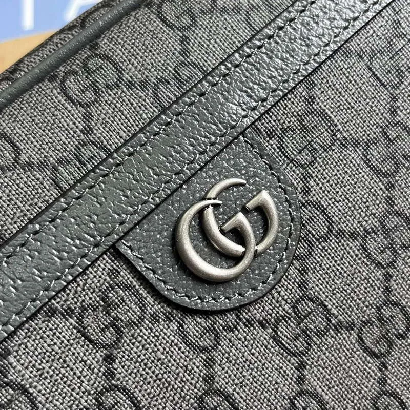 Gucci 760245 Ophidia GG Pouch Bag Šedá