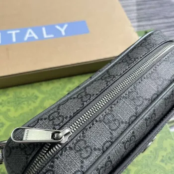 Gucci 760245 Ophidia GG Pouch Bag Šedá