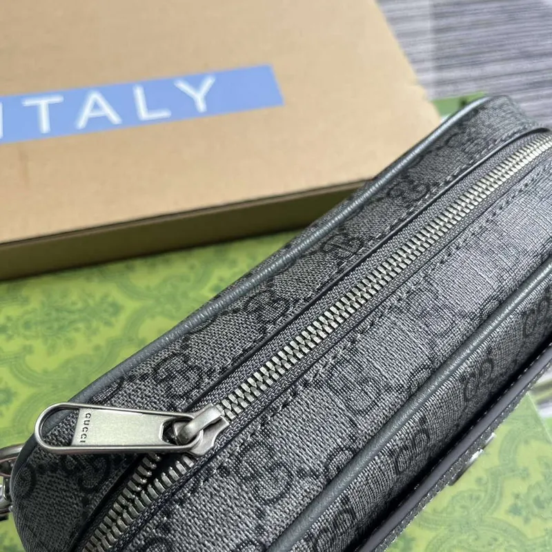 Gucci 760245 Ophidia GG Pouch Bag Šedá