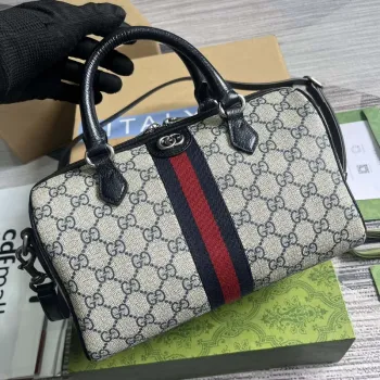 Gucci 772061 Gucci Ophidia GG Malá kabelka s horním držadlem Černá