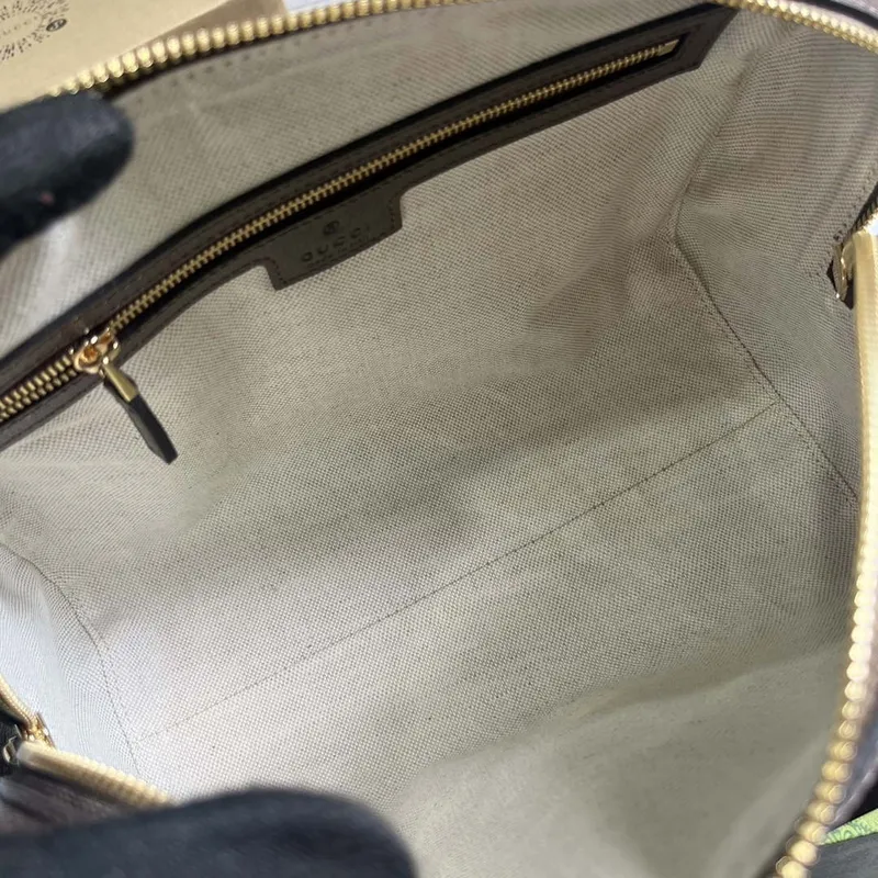 Gucci 772061 Gucci Ophidia GG Malá kabelka s horním uchopem Hnědá