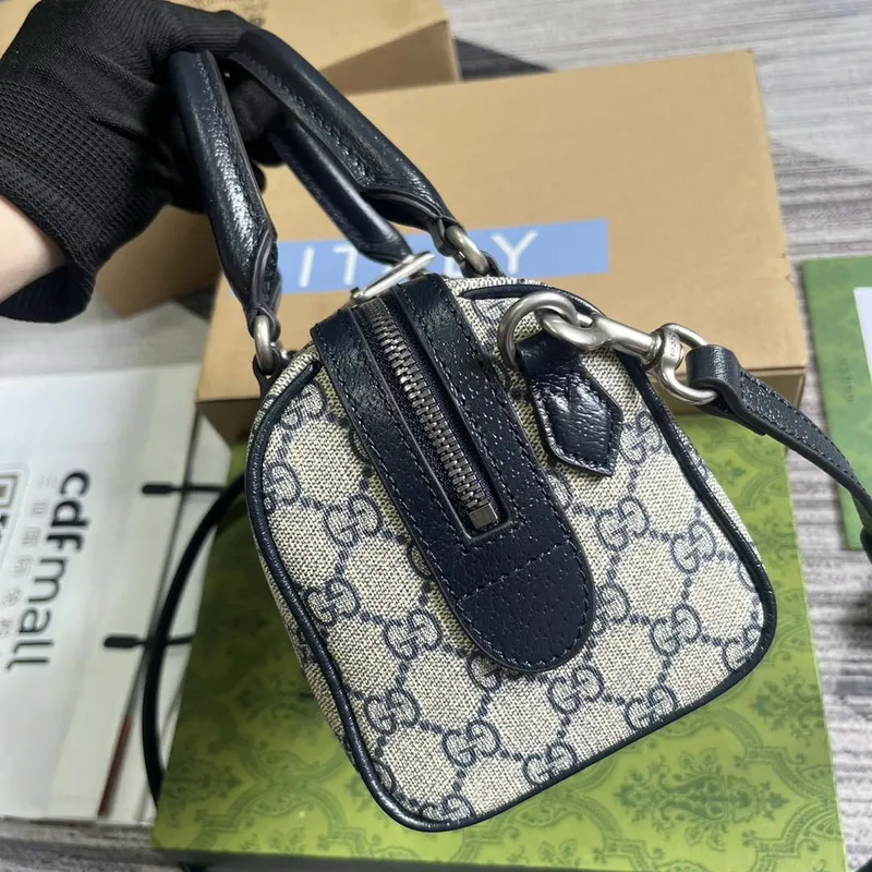 Gucci 772053 Gucci Ophidia GG Mini taška s horním madlem Černá