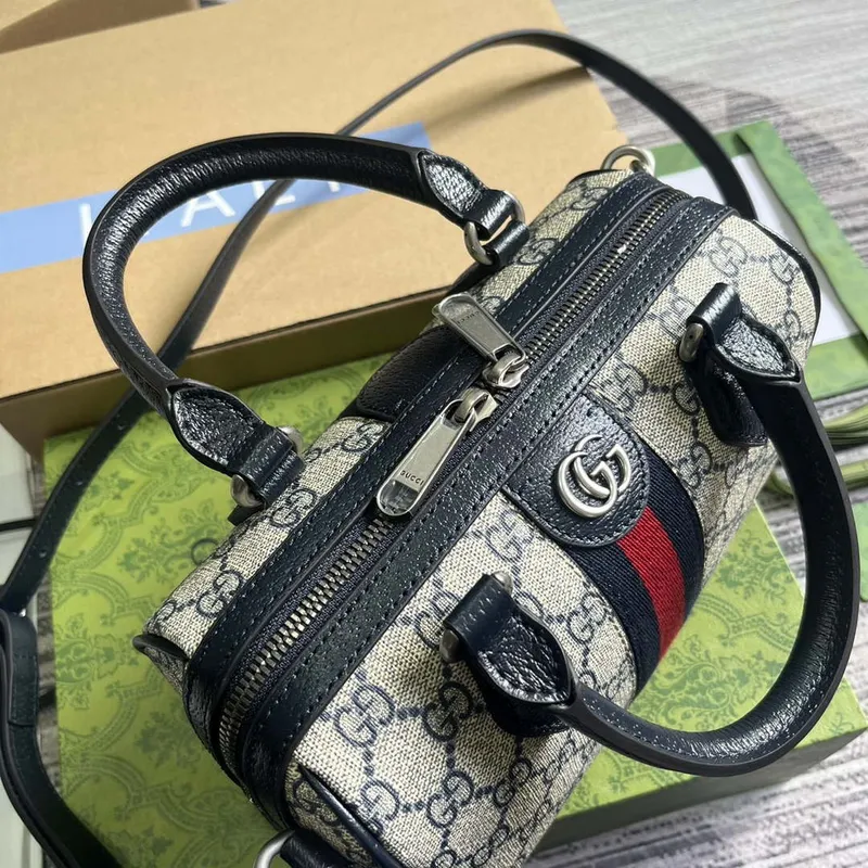 Gucci 772053 Gucci Ophidia GG Mini taška s horním madlem Černá