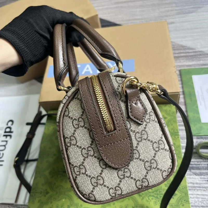 Gucci 772053 Gucci Ophidia GG Mini taška s horním držadlem Béžová