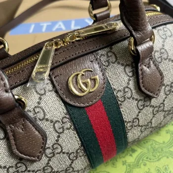 Gucci 772053 Gucci Ophidia GG Mini taška s horním držadlem Béžová