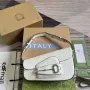 Gucci 764155 Gucci Horsebit 1955 Kabelka přes rameno bílá/krokodýlí vzor
