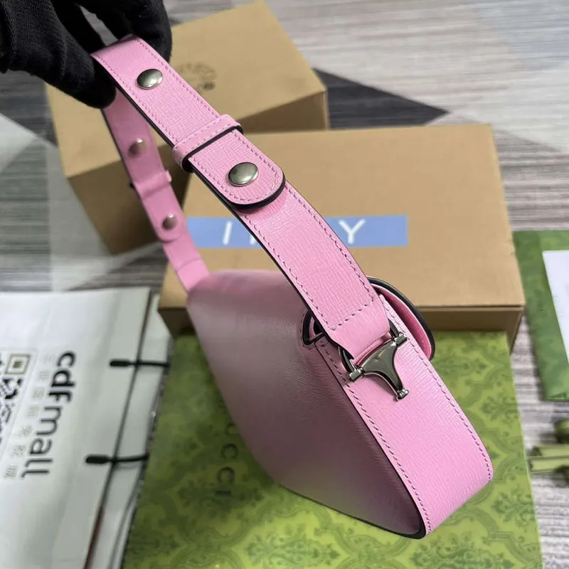 Gucci 764155 Gucci Horsebit 1955 Kabelka přes rameno Růžová