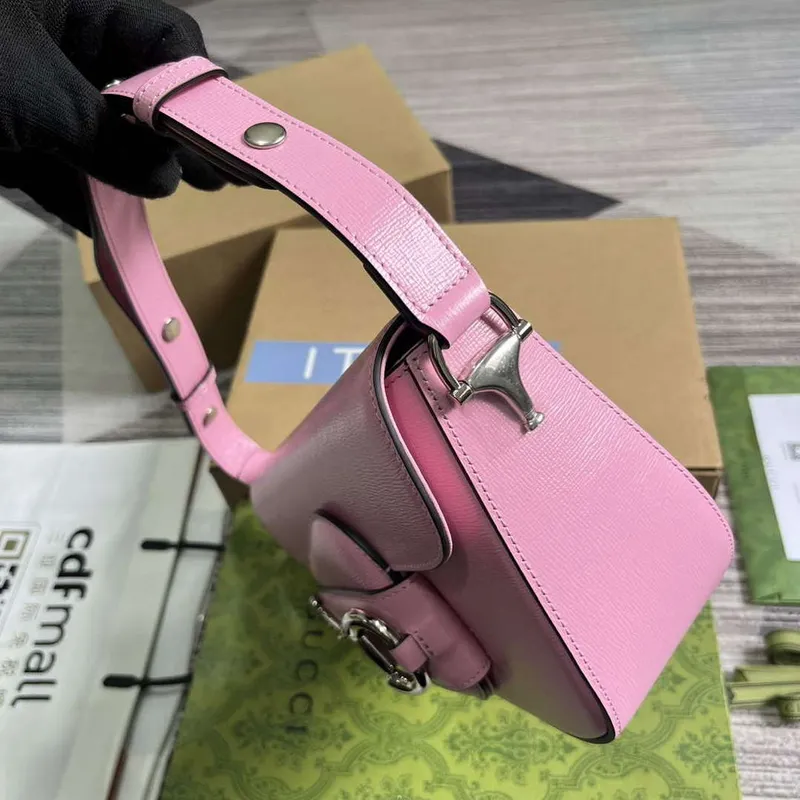 Gucci 764155 Gucci Horsebit 1955 Kabelka přes rameno Růžová