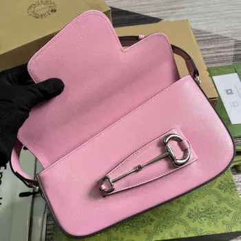 Gucci 764155 Gucci Horsebit 1955 Kabelka přes rameno Růžová