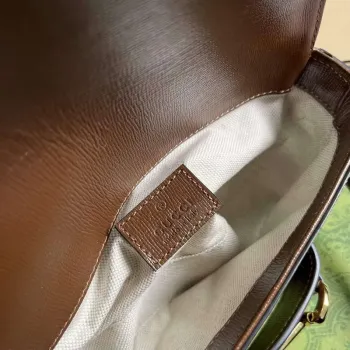 Gucci 774209 Gucci Horsebit 1955 Mini Ramenní Taška Hnědá