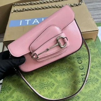 Gucci 774209 Gucci Horsebit 1955 Mini Ramenní Taška Růžová
