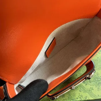 Gucci 774209 Gucci Horsebit 1955 Mini Ramenní Taška Oranžová