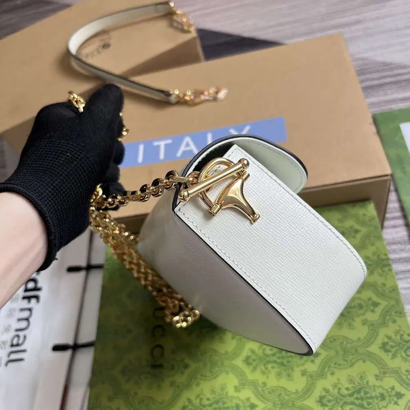 Gucci 735178 Gucci Horsebit 1955 malá kabelka přes rameno mátově zelená