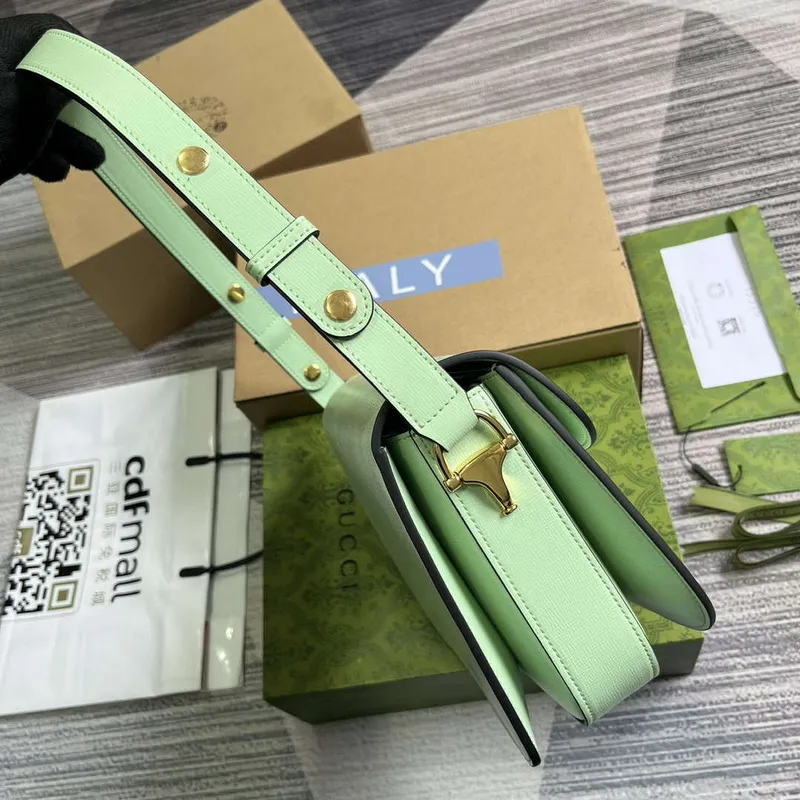 Gucci 602204 taška přes rameno Horsebit 1955 Avokádově zelená