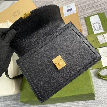 Gucci 651055 Ophidia Malá Taška S Horním Uchem S Webem Černá Kůže