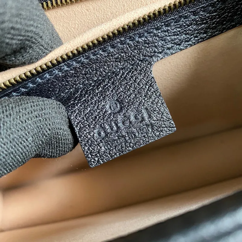 Gucci 651055 Ophidia Malá Taška S Horním Uchem S Webem Černá Kůže