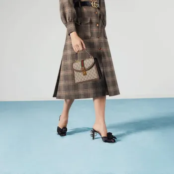 Gucci    651055 Ophidia GG Malá taška s horním madlem Béžová a hnědá