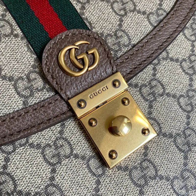 Gucci    651055 Ophidia GG Malá taška s horním madlem Béžová a hnědá