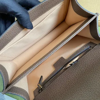 Gucci    651055 Ophidia GG Malá taška s horním madlem Béžová a hnědá