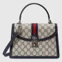 Gucci 651055 Ophidia GG Malá kabelka s horním uchopem Béžová a modrá