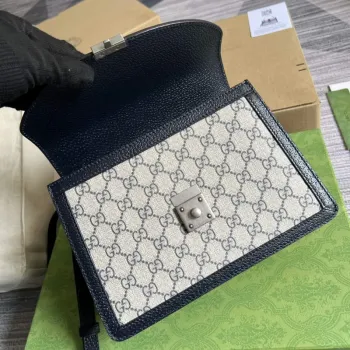 Gucci 651055 Ophidia GG Malá kabelka s horním uchopem Béžová a modrá