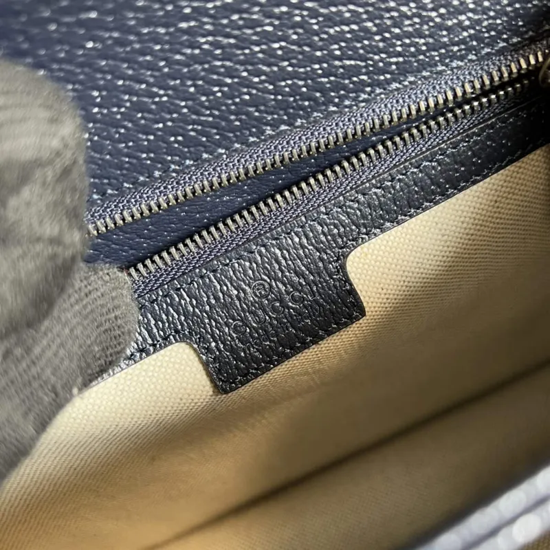 Gucci 651055 Ophidia GG Malá kabelka s horním uchopem Béžová a modrá