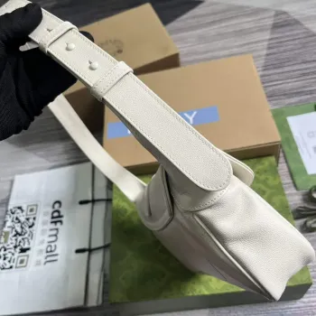 Gucci 767226 Aphrodite Malá ramenní taška Bílá měkká kůže