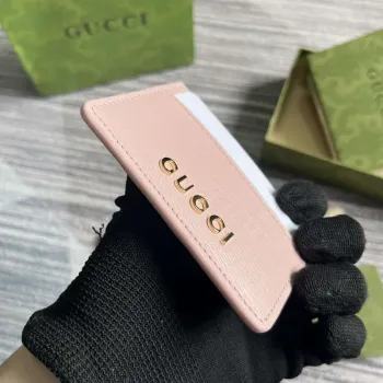 Gucci 773428 Karta s logem Gucci Světle růžová