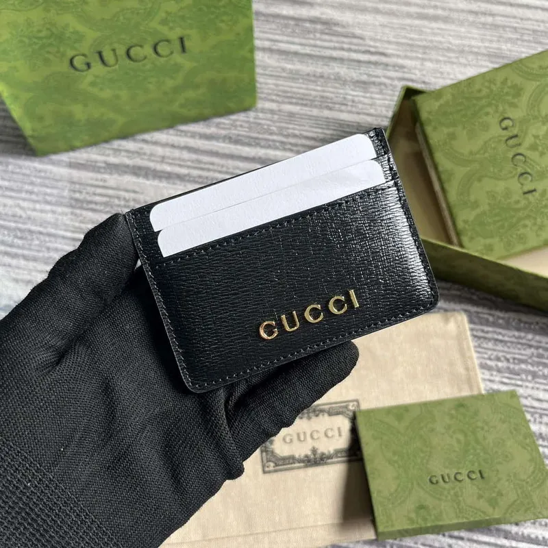 Gucci 773428 Karta s logem Gucci Černá
