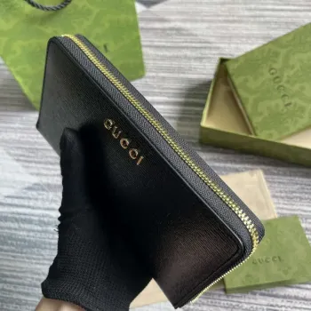 Gucci 772642 Zip Around Peněženka s Gucci Script Černá