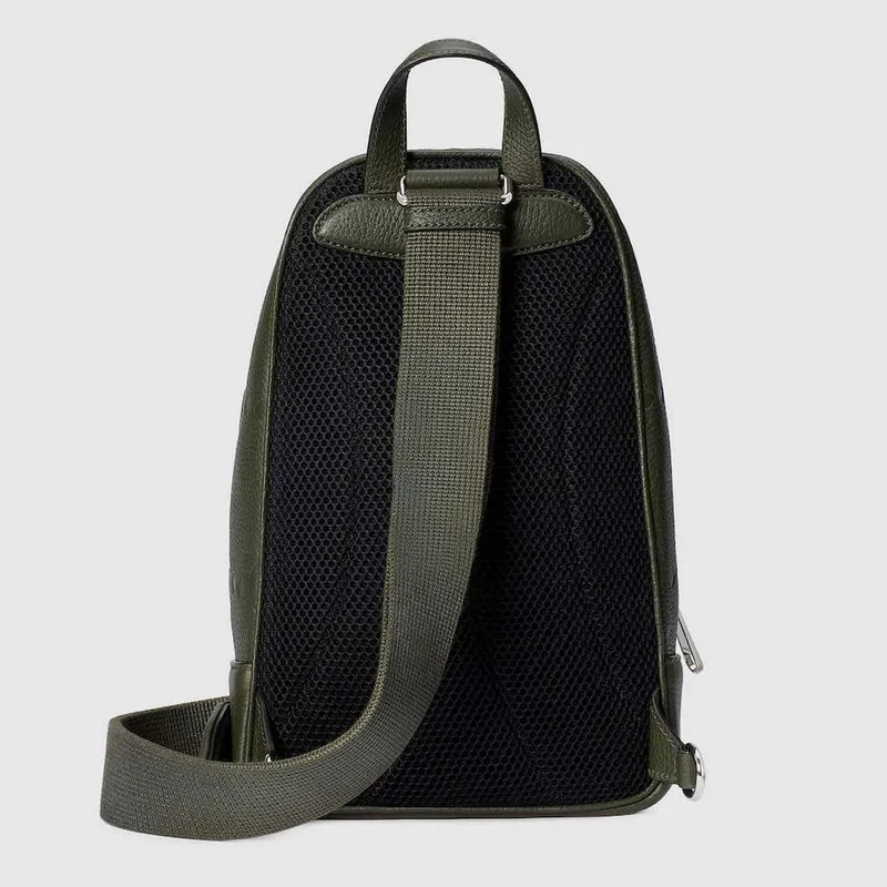 Gucci 766937 Jumbo GG Crossbody taška tmavě zelená