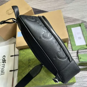 Gucci 766937 Jumbo GG Crossbody Taška Černá